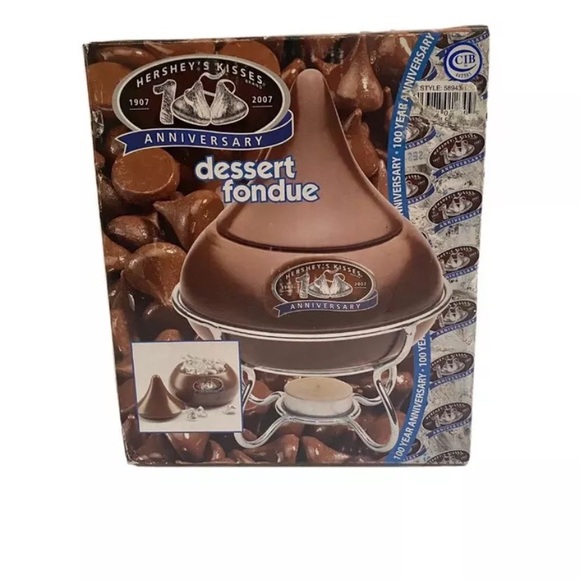 Hershey's Kisses Ceramic Fondue Set for 4 New - Picture 9 of 10
